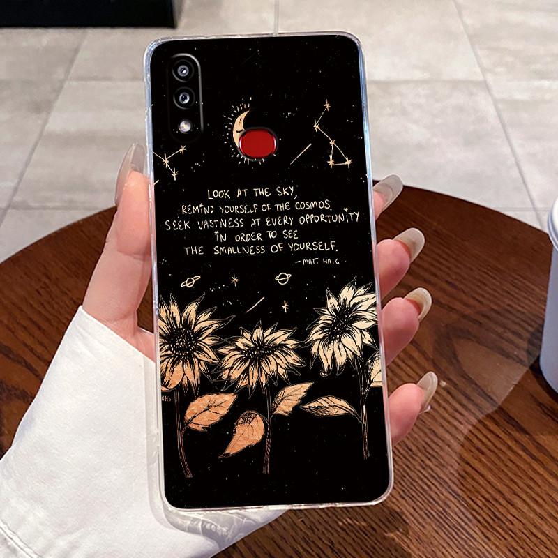 Casing For Samsung Galaxy A10s A107F Back Cover For Samsung M01s Case Transparent Aesthetic Fashion Cute Cat Soft TPU Phone Case