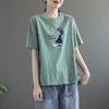 Plus Size Women's Short Sleeve T-Shirt Summer Loose Tshirts Oversized Casual Korean Style Printed Tops