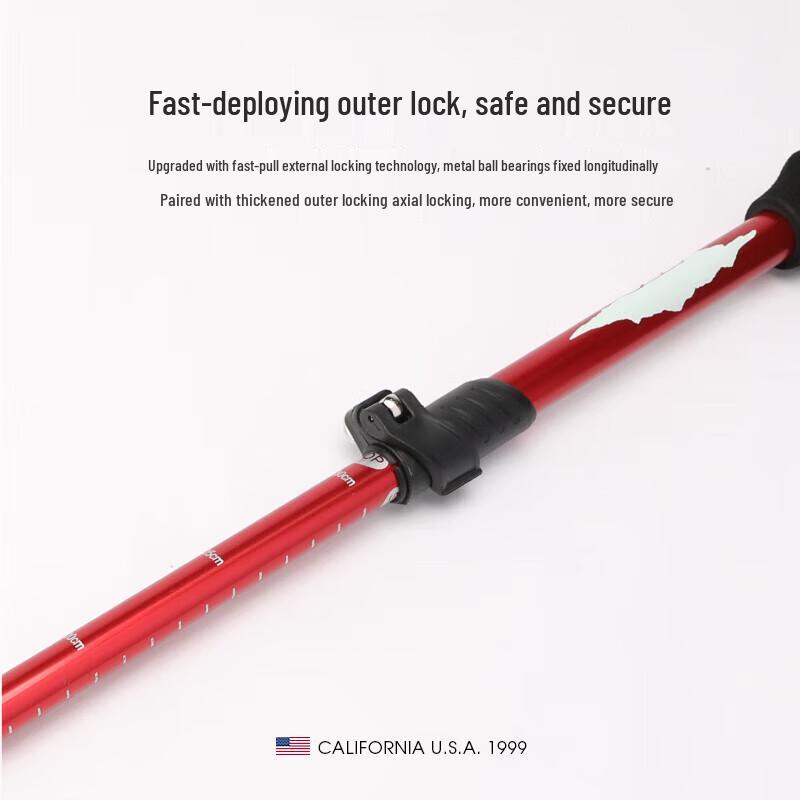TFO Ultralight Aluminum Telescopic Folding Trekking Pole (110-130cm)