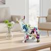 Glossy Elephant Figurine Modern Statue Sturdy Resin Sculpture