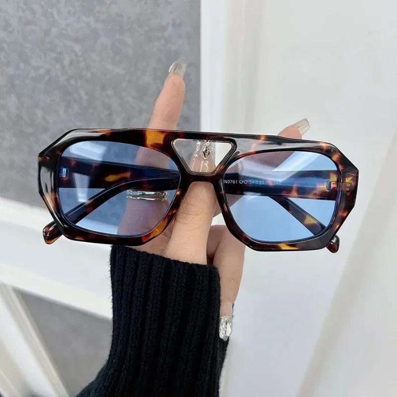 New Square Sunglasses Women Brand Designer Fashion Leopard Frame Sun Glasses Female Vintage Outdoor Shades