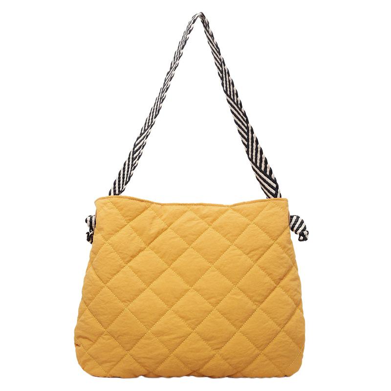 Damen Argyle Baumwollgepolsterte Tragetasche — Große Kapazität Herbst/Winter Schultertasche
