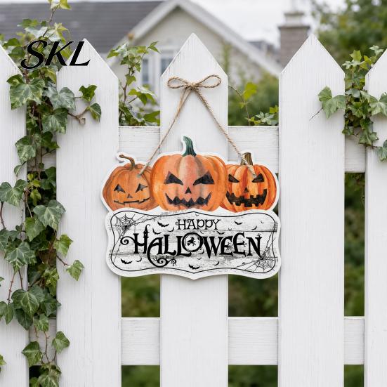Halloween Festive Atmosphere Decor Pumpkin Door Hanging Decor, Spooky Wall Ornament for Party Decoration Pendant Scene, Front Entryway Decoration,