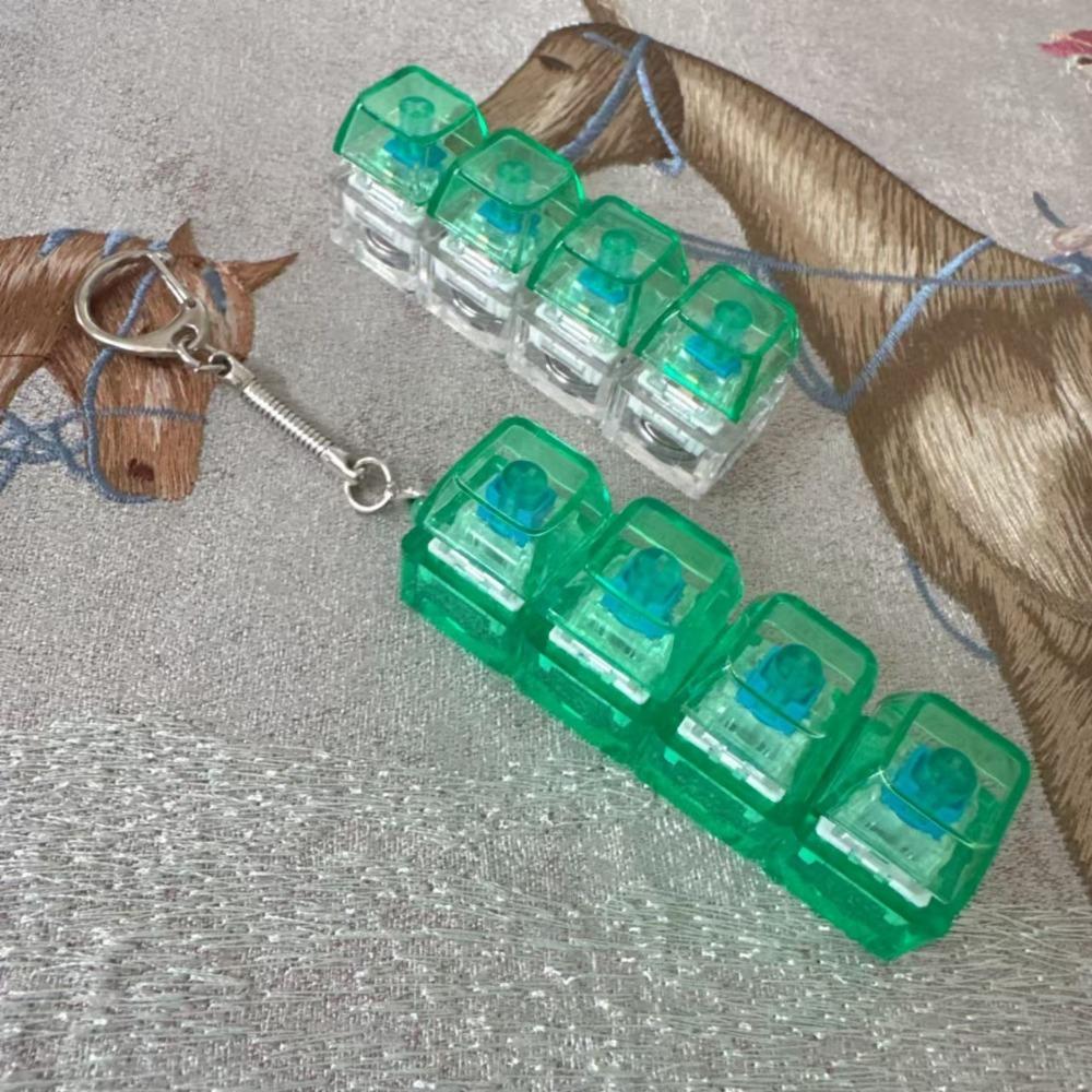 Stressabbau Schlüsselanhänger LED Tastatur Dekompressionsschlüsselanhänger Neues Fidget Clicker Spielzeug Für Erwachsene