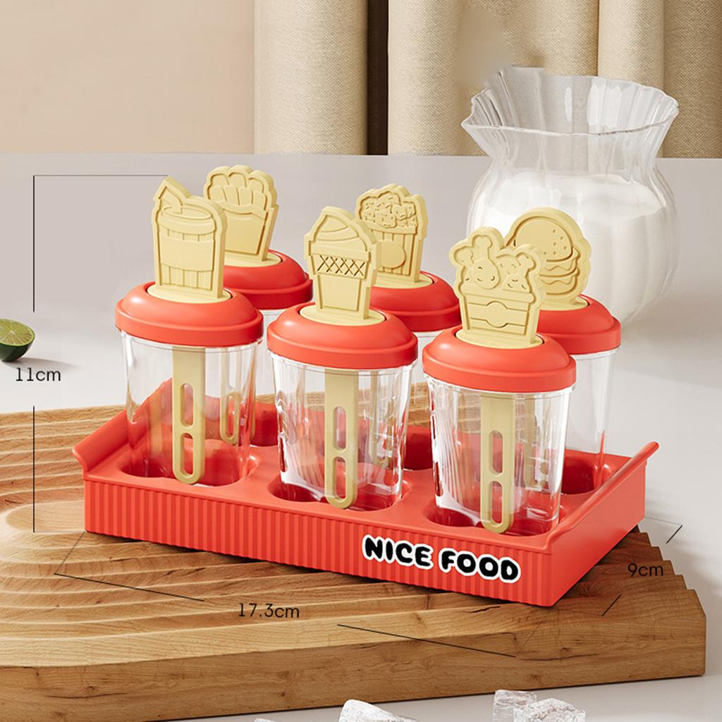 Dishwasher Safe Popsicles Molds Ice Cream Molds Plastic Texture Dessert Supplies Drip Protection for Novelty Treats