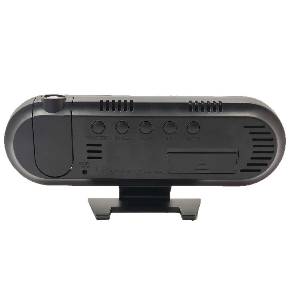 Large Screen Projection Alarm Clock Temperature Colorful Projection Digital Alarm Clock RGB Mood Light Auto Dimming