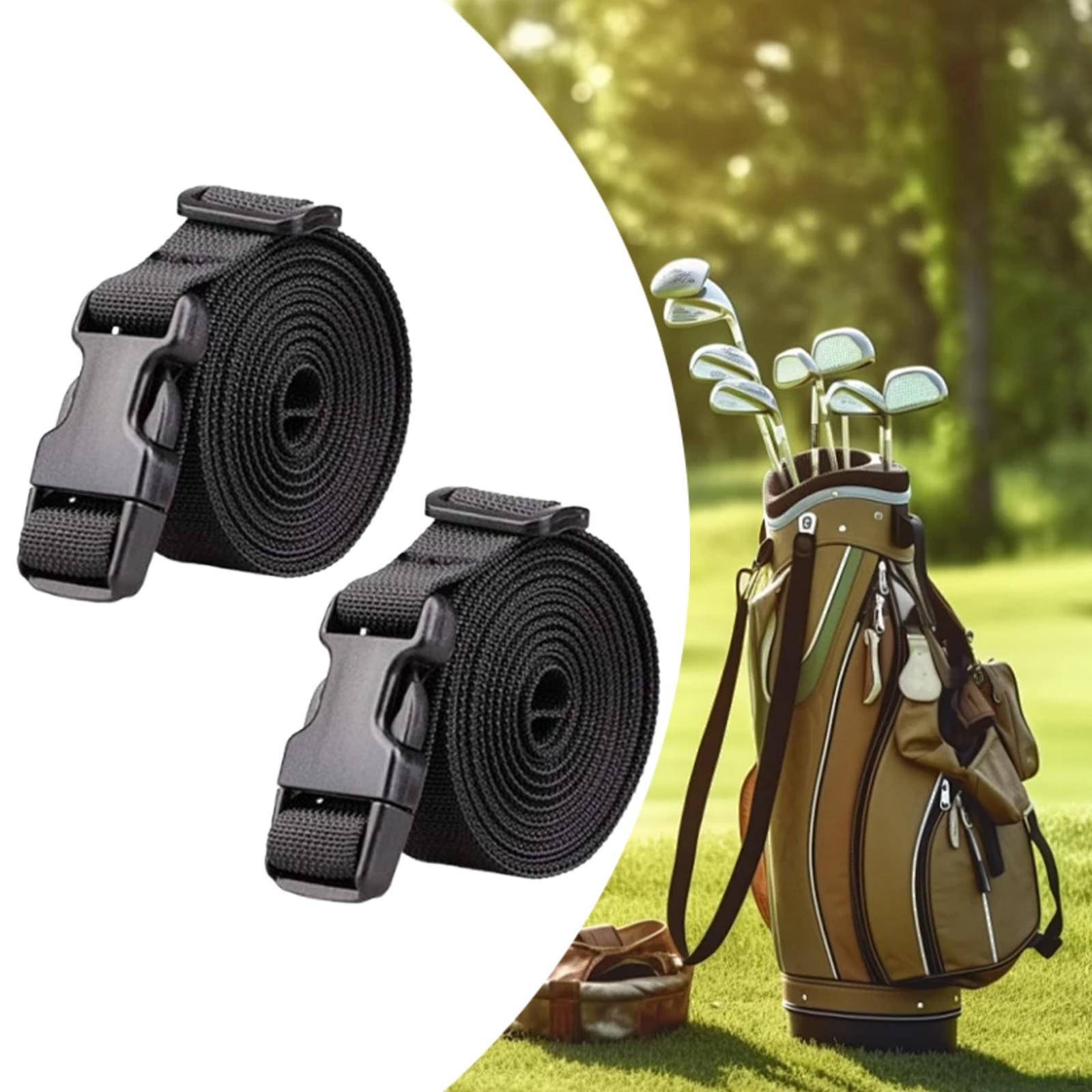 

2 Pack Golf Cart Bag Straps Nylon Storage Belts for Suitcase with Quick Release Mechanism чорний
