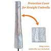 Outdoor Furniture Protector Waterproof Cover Straight Patio Umbrella Durable Polyethylene Fabric with Zipper and Draw Cord