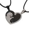 Stainless Steel Matching Cats Necklace Adjustable Length Neckchain Stylish Neck Jewelry for Couples Cats Lover Gift