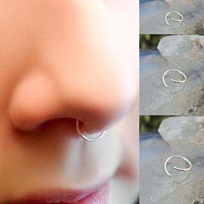 1Pc Stainless Steel Nose Ring Earbone Ring Punk Jewelry