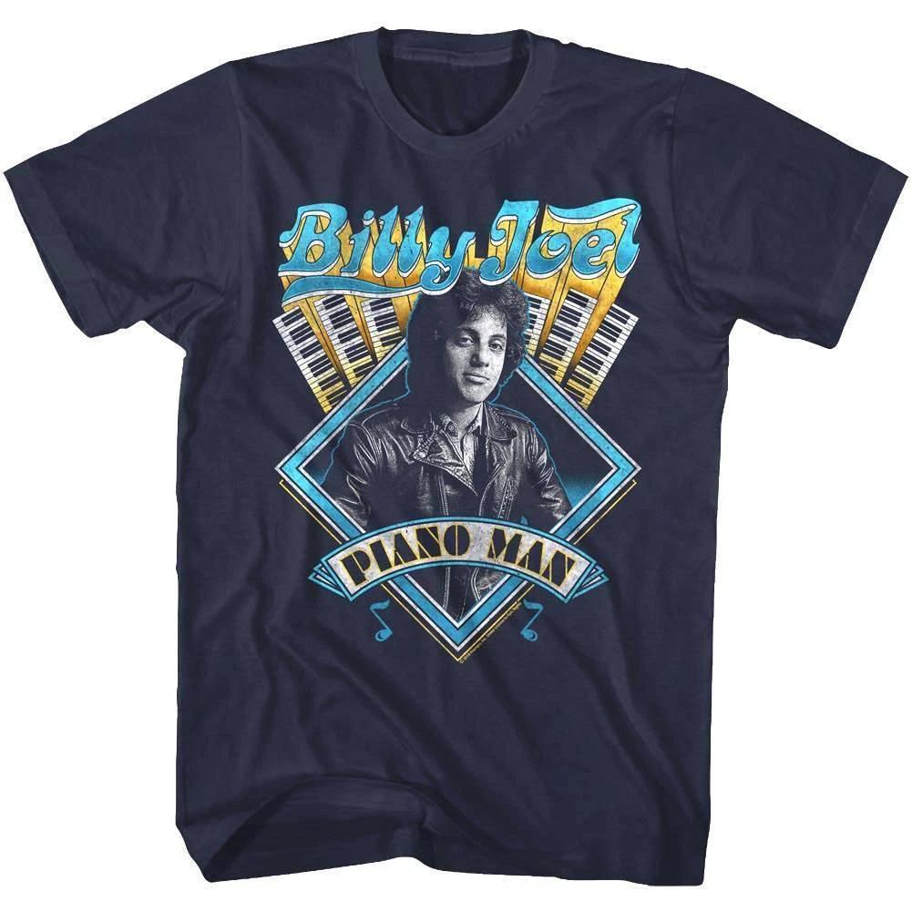 Billy Joel Piano Man Album Cover Art Mens T Shirt 80 s Pop Rock Tour Music Merch S