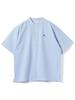 B:MING LIFE STORE by BEAMS Men's S/S Shirt, Soccer Band Collar, Half Sleeve, Blue, Size M