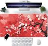 Kawaii Rosa XXL Schreibtischmatte Rote Kirschblüte Gaming-Mauspad Große Büros Teppich Zubehör Kirschblüte Mauspads Gamer Computer Matte