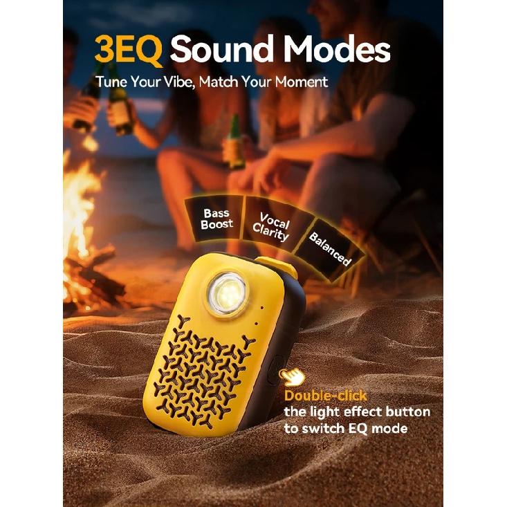 Wearable Bluetooth Speakers,IP67 Waterproof,Clip-On Portable Small Personal Speaker/Clean Sound/Stereo Pair/Wireless 5.4