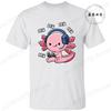 Axolotl-Gaming Anime Men's Women T-shirts Funny Graphic TShirt Tops  O Neck Short-sleeved Tops Summer Korean T Shirt Unisex Tees