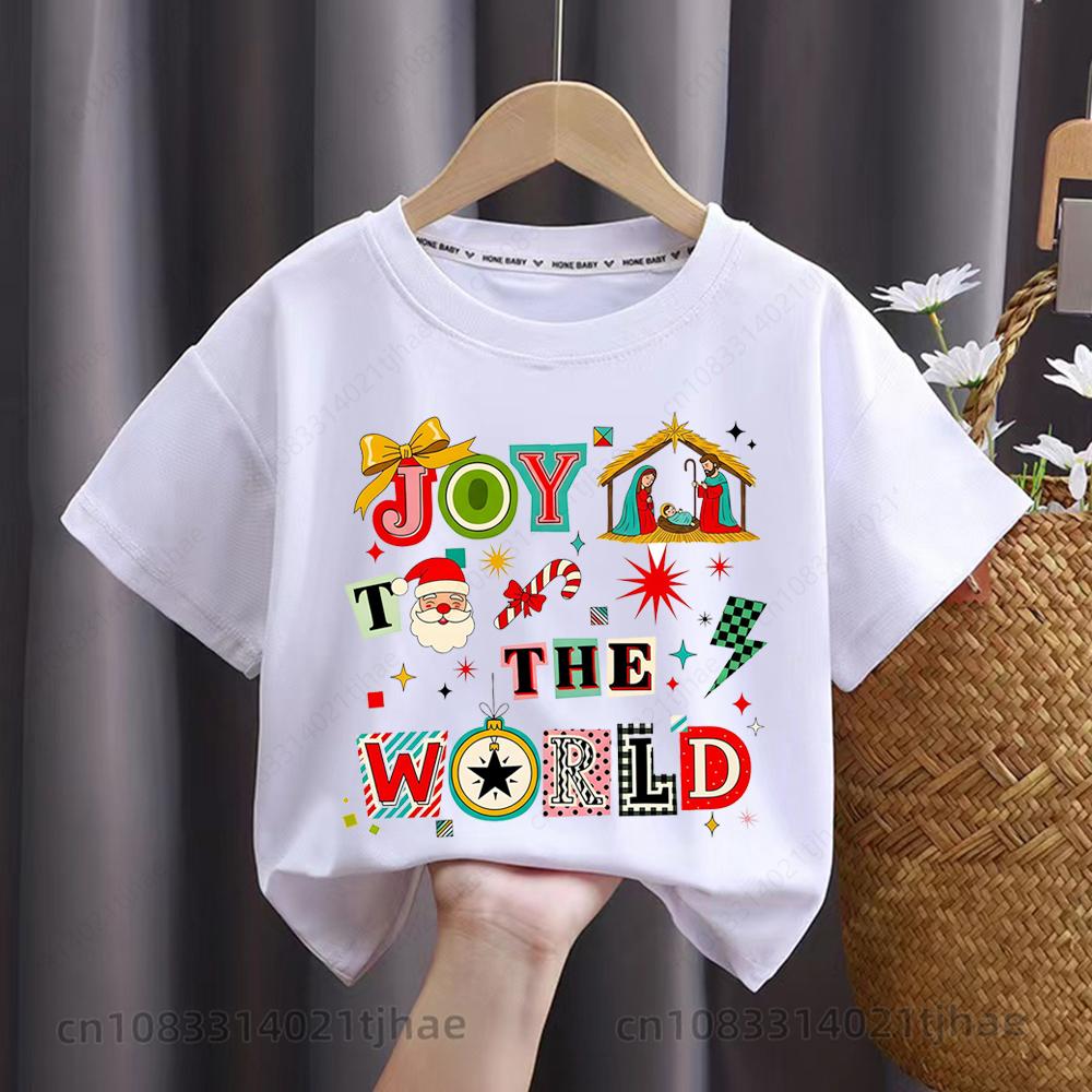 Merry Christmas Moose Graphics Kids Tshirts for Babys Santa Claus Christmas Party T-Shirt for Boys T Shirts for Girl Tops Tees