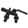 Doppelhahn-Wasserhahn-Set für den Außenbereich 3/4-Zoll-Einlass 25 mm 2 Auslässe Wandmontage Messing Frostsicher
