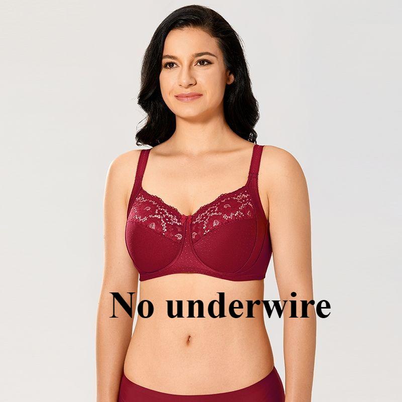 Sexy Lace Bra with Thin Cotton Lining for Large Breasts