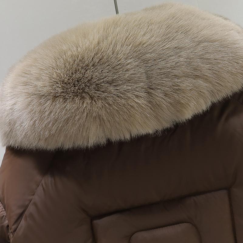 Cappotti Invernali da Donna alla Moda con Grande Colletto in Pelliccia Sintetica, Parka Caldi e Spessi, Giacche da Donna Ample