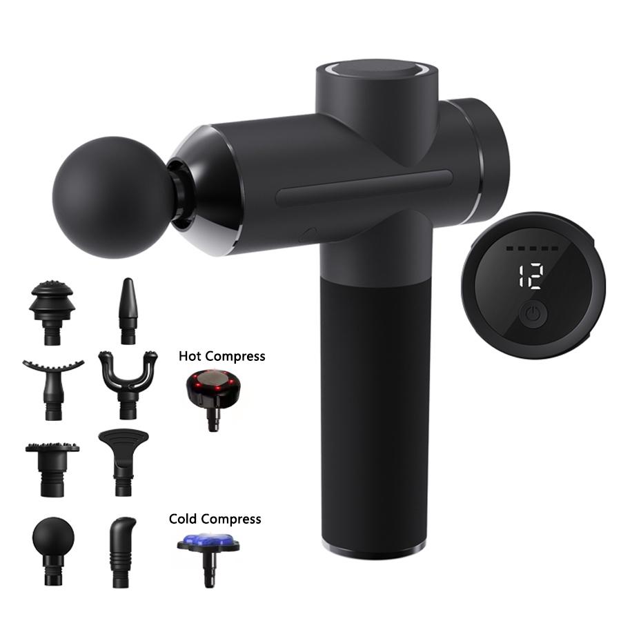 Electric Massage Gun Deep Tissue Facial Massgaer Arms Back Leg Muscle Relaxing For Body Back Arm Fascia Gun With Hot And Cold