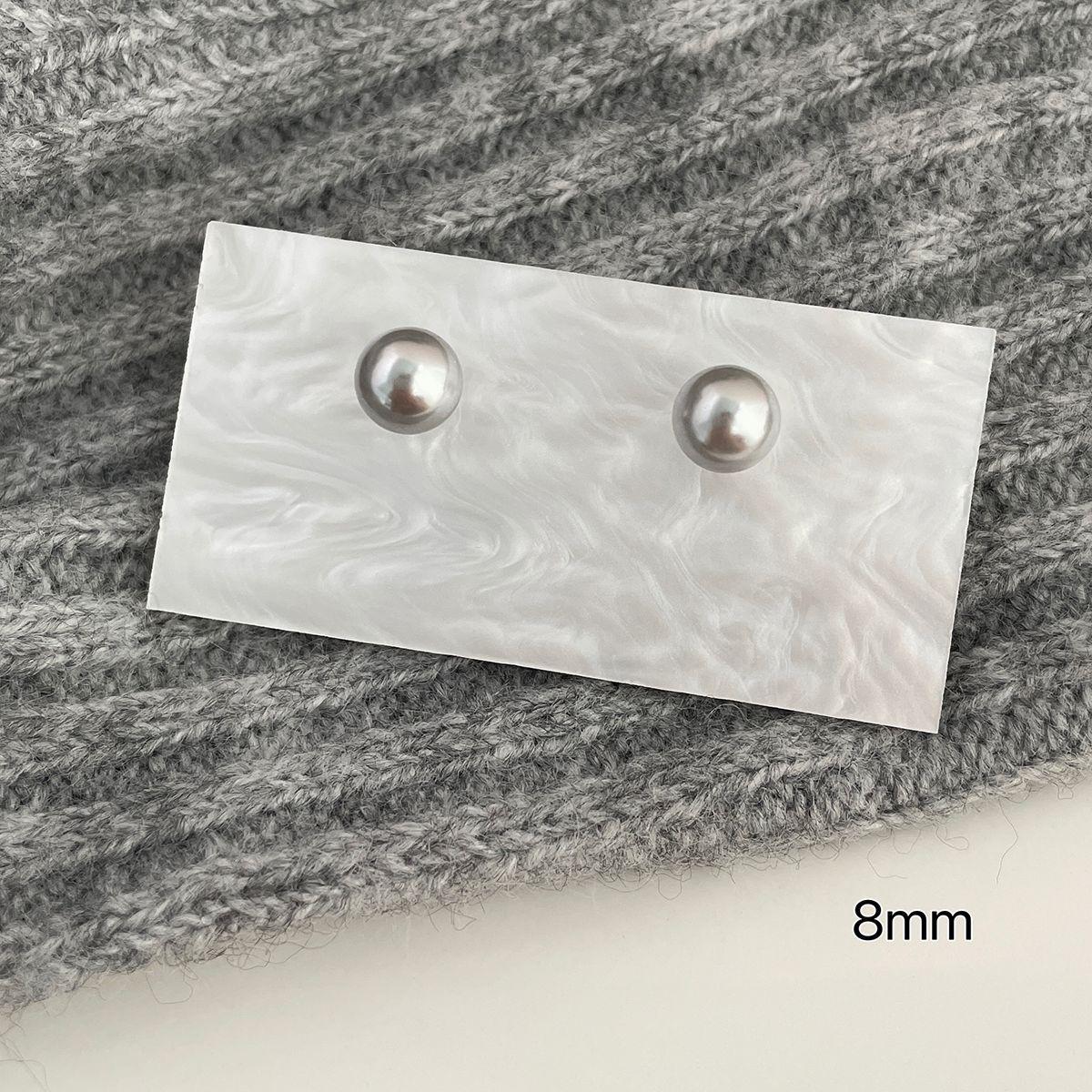 

Элегантные серебристо-серые жемчужные серьги: Игла из высококачественного серебра 925 пробы, минималистичный дизайн, стиль «холодный» для женщин.