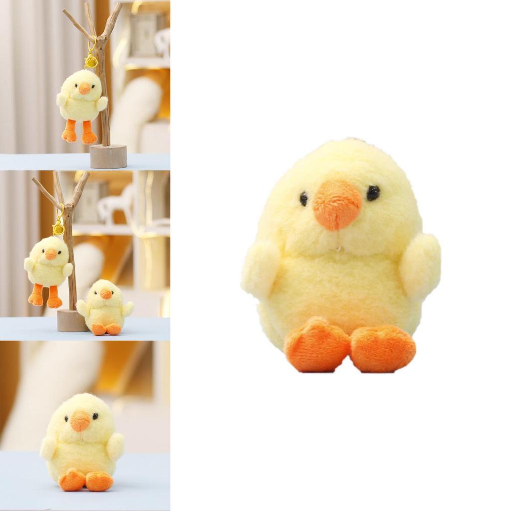 Cute Yellow Duck Plush Toy Keychain With Soft Short Pile For Bag Decor And Collectors