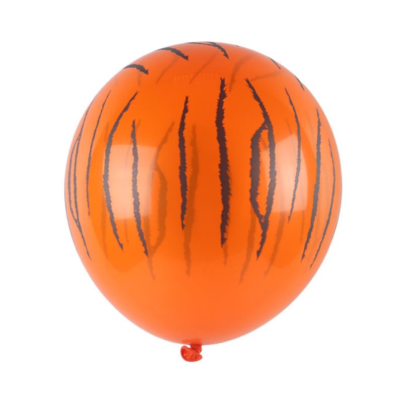 Children'S Birthday Balloon Zebra Pattern Decoration Scene Arrangement Arch Round Animal Pattern Balloon 100Pcs/Bag