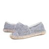 Ladies Fisherman Shoes One Pedal Women'S Casual Little White Shoes Hollow Canvas Shoes Hemp Bottom Straw Fisherman Shoes Wholesale
