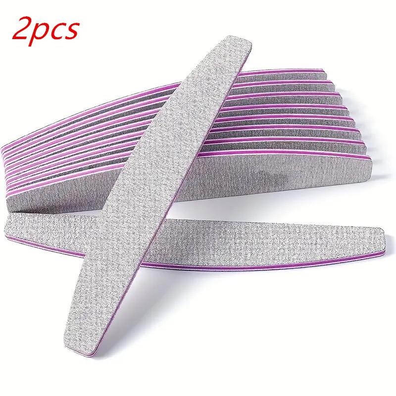 2 Pack Nail File and Buffer, Professional Manicure Shiner Block, Double-Sided Shaping Tool for Natural Nails