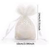 WTEMPO White Hollow-out Lace Brim Gift Bags Jewelry Storage Bags Creative Round Bottom Drawstring Bags Ideal for Storing and Gifting Delicate Items