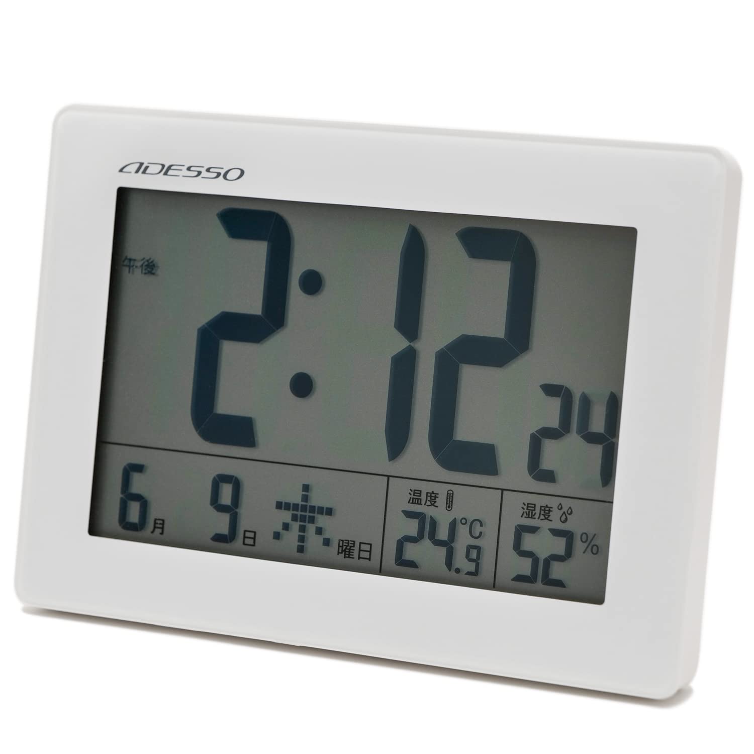 

ADESSO Alarm Radio Can Be Used as a with Backlight and Snooze Function NA-628 Clock, Wave, Digital, White, Stand,