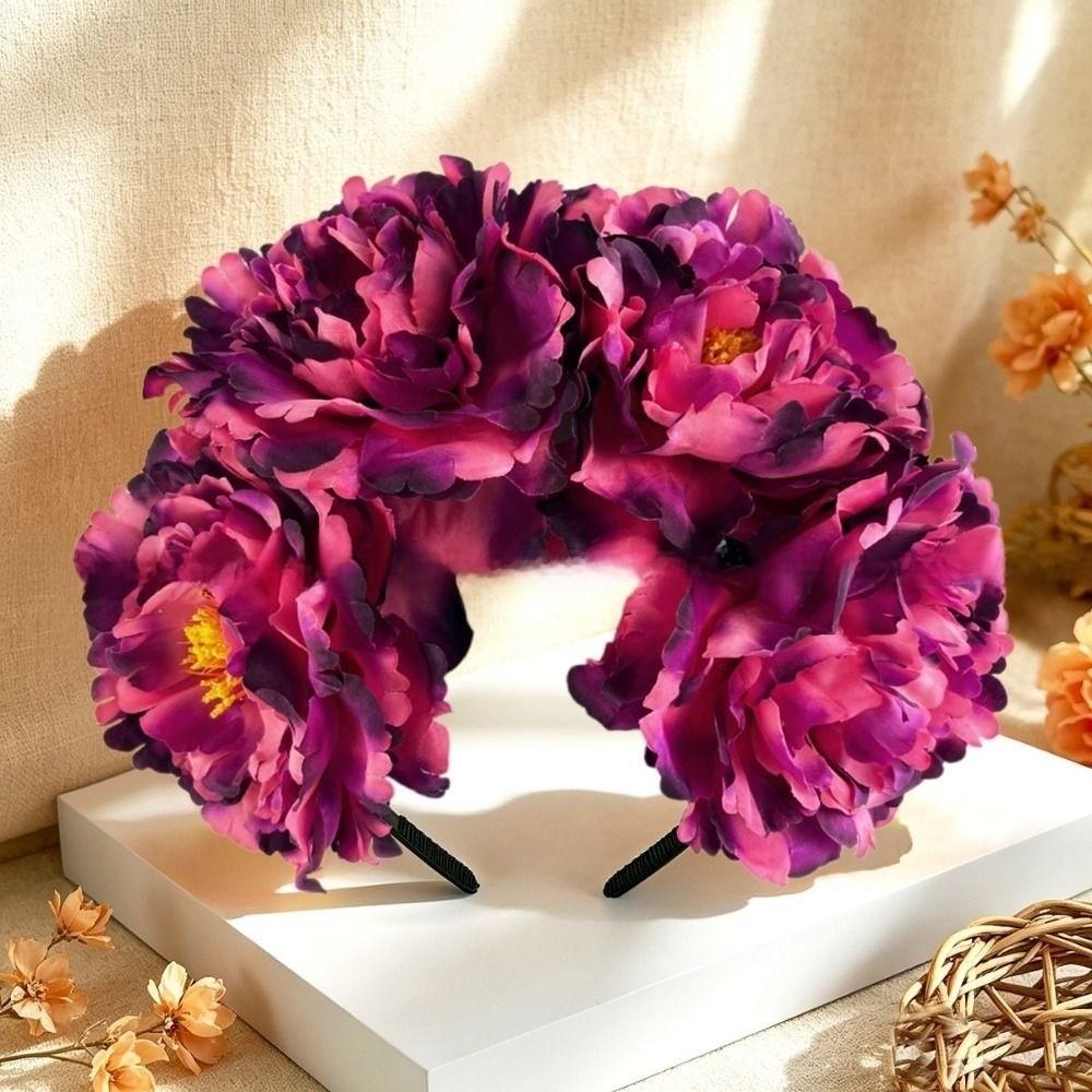 Rose Headpiece Artificial Flower Crown Gorgeous Design Bohemian Hair Accessories Wedding