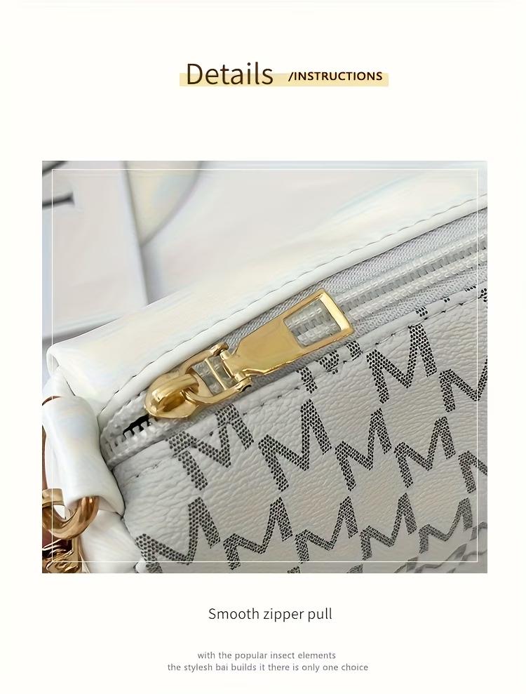 French Retro Underarm Bag for Women, New Model, Letter Print, Small Square Bag, Chain Shoulder Bag, Handbag