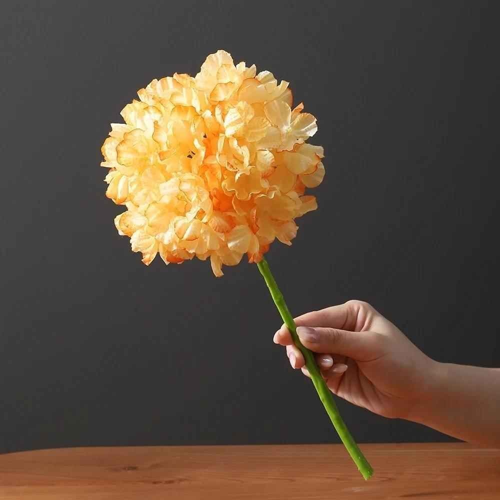 Reusable Hydrangea Artificial Flowers Bouquet Realistic Look Faux Flower Silk Flower  Home Ornament