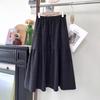 Plaid Woolen A-Line Skirt - Retro Artistic Age-Reducing, Elastic Waist, 2025 Autumn/Winter Collection.