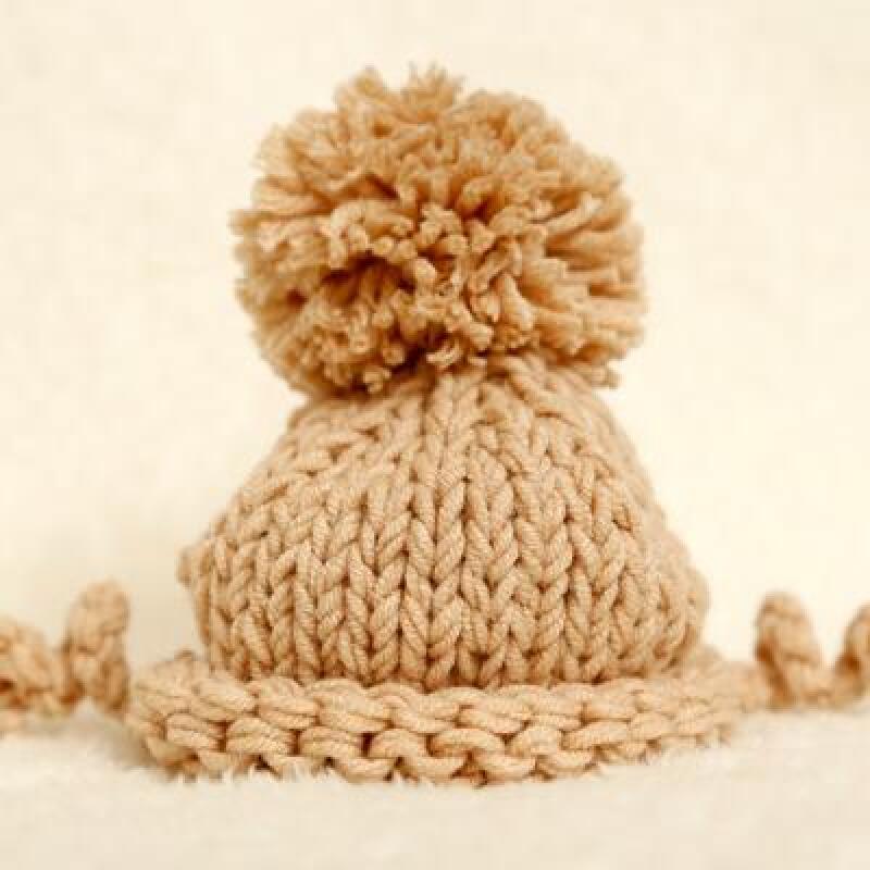 

Drop-shaped fur hat - Simple Cotton Beige M