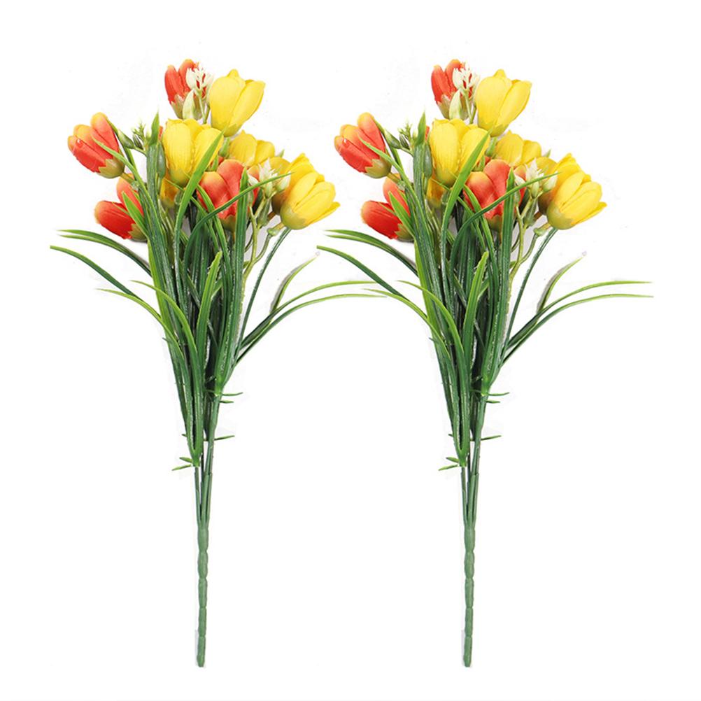 2 Stück künstliche Tulpen Blumen Fake Tulpenstrauß Dekoration für Haus Garten Hochzeit Party Dekorationen Zubehör