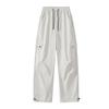 Men Casual Loose Straight Couple Style Cargo Paratrooper Long Pants