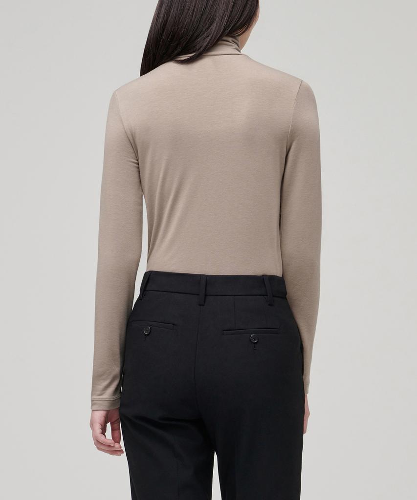 MUSINSA STANDARD WOMAN Women'S Tencel Slim Turtleneck T-Shirt [Dusty Beige]