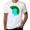 Silhouette With Green Mohawk Unusual Hairstyle Tshirt Work Outdoor Tshirt For Unisex
