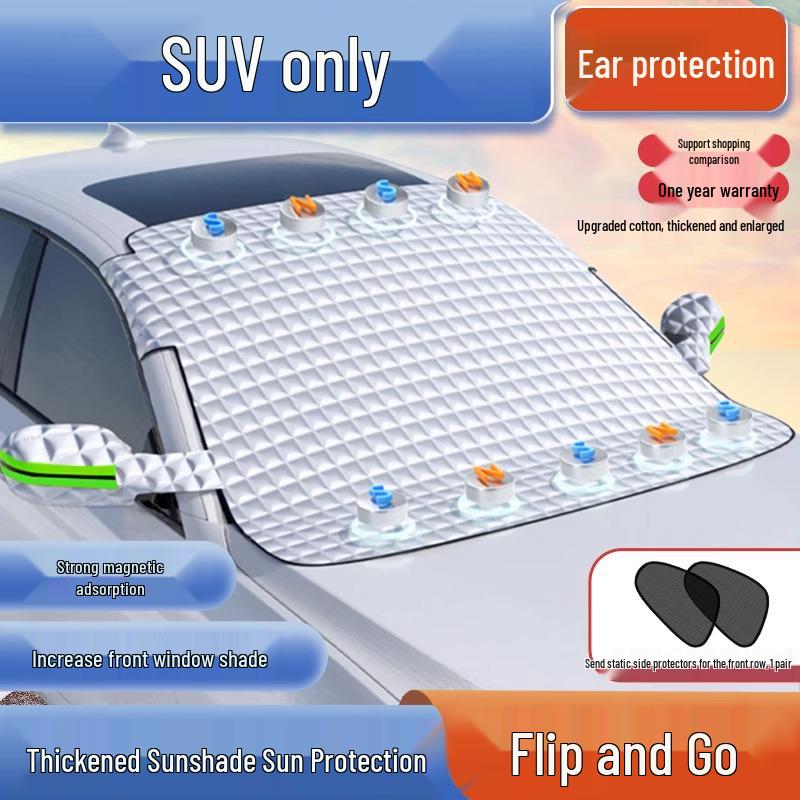 All-Season Universal Thickened Car Half Cover with Sun and Rain Protection