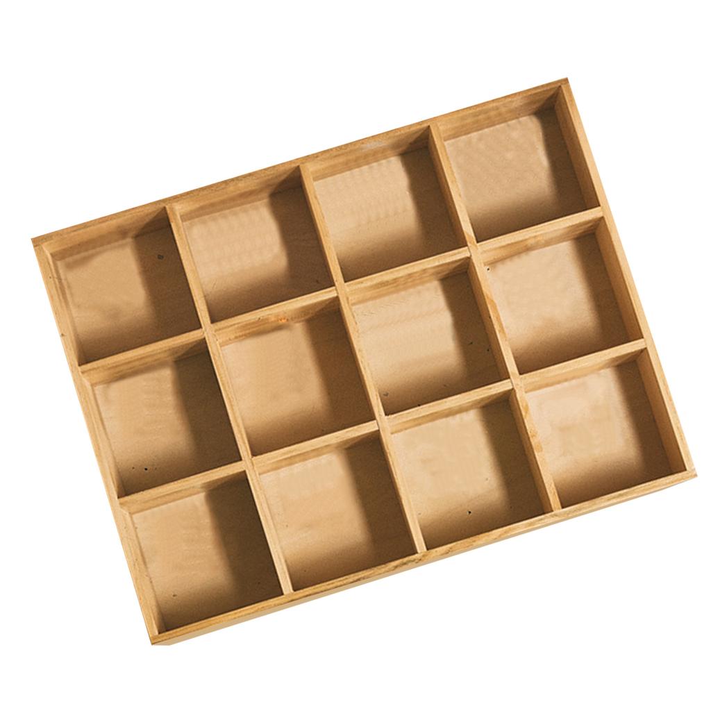 12 Grids Action Figure Wooden Storage Shelf Figure Wood Shadow Box Shelf Organizer for Bedroom