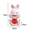 Statue Bunny Small Figurine for Office Cake Toppers Home Decor