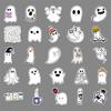 100 Unique Cartoon Ghost Graffiti Stickers for Skateboard, Luggage, and DIY Halloween Decor (PVC)