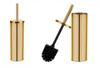 LAVEO MIRI Freestanding Bathroom Toilet Brush, Lockable, Gold