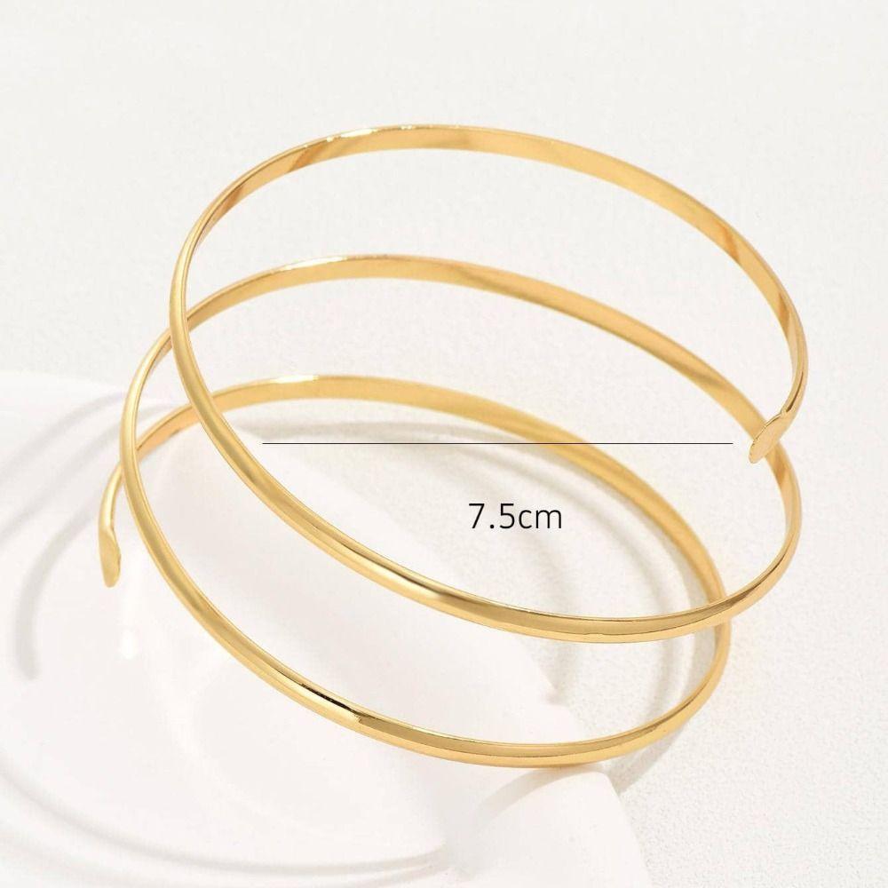 Multi Style Opening Arm Bracelet Metal Arm Bracelet Elegant Flower Bracelet  Hand Jewelry