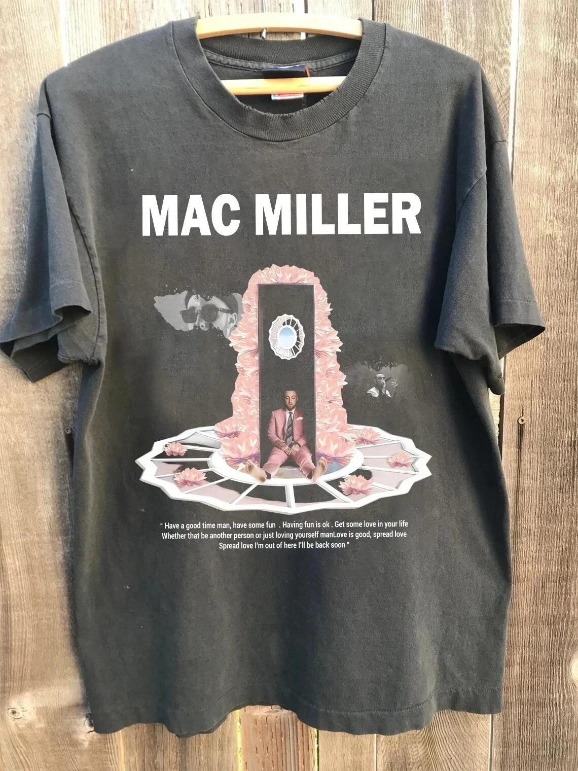 

Винтажная футболка с мерчем Mac Miller, Подарок для мужчин и женщин, 100% хлопок, Мужские футболки, Топ, Репринт S-4XL S