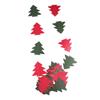 Green Christmas Tree Hanging Garland Festive Woodland Theme Christmas Tree Ornaments Reusable Paper Hanging Backdrop Decor