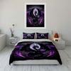 Dark Fantasy Black Dragon and Purple Rose Bedding Set for Kids Luxury Gift 3pcs Digital Print Comforter Set Soft Comfortable