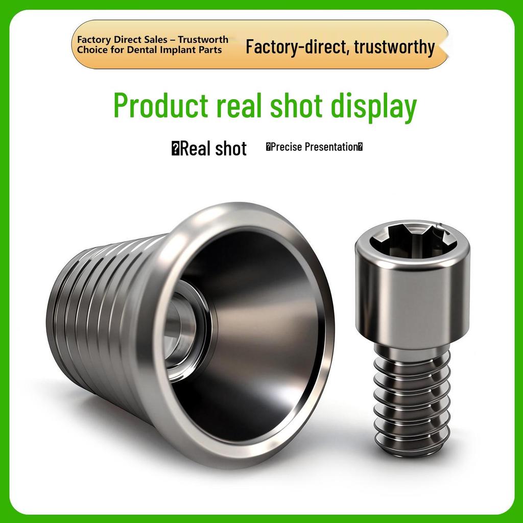 Nobel Biocare Compatible TiBase Titanium Dental Implant Abutment with Transfer Post Protection Cap